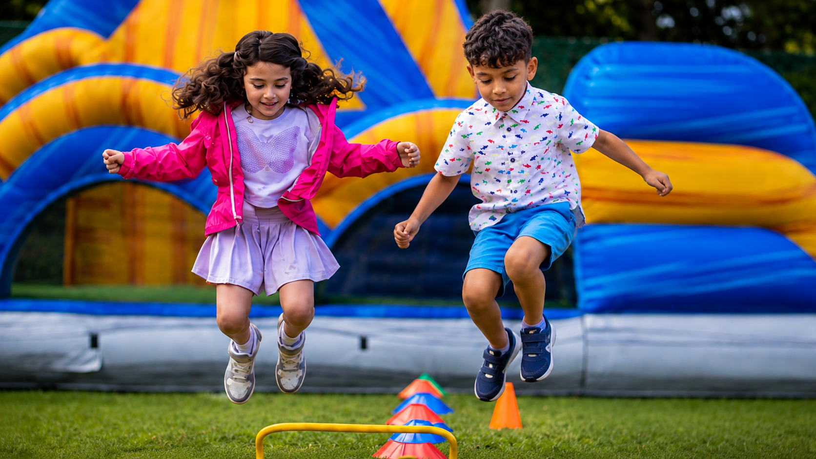Niños jugando y celebrando en De Varona Fiestas